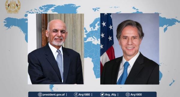 گفتگوی تلفنی وزیر خارجه آمریکا با رئیس جمهور افغانستان