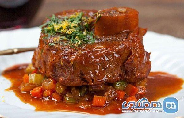 اوسوبوکو الا میلانیز یکی از خوشمزه ترین غذاهای ایتالیا اوسوبوکو الا میلانیز یکی از خوشمزه ترین غذاهای ایتالیا به شمار می رود